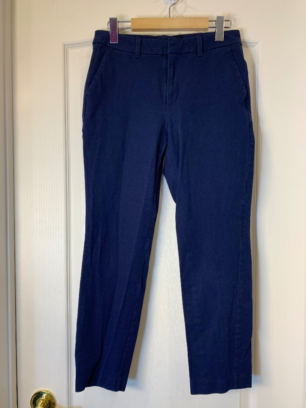 GAP Women’s Navy Blue Stretch Chino Pants Size 8 Classic Casual Office Cotton